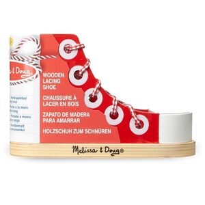 Melissa & Doug Red and White Lacing Shoe